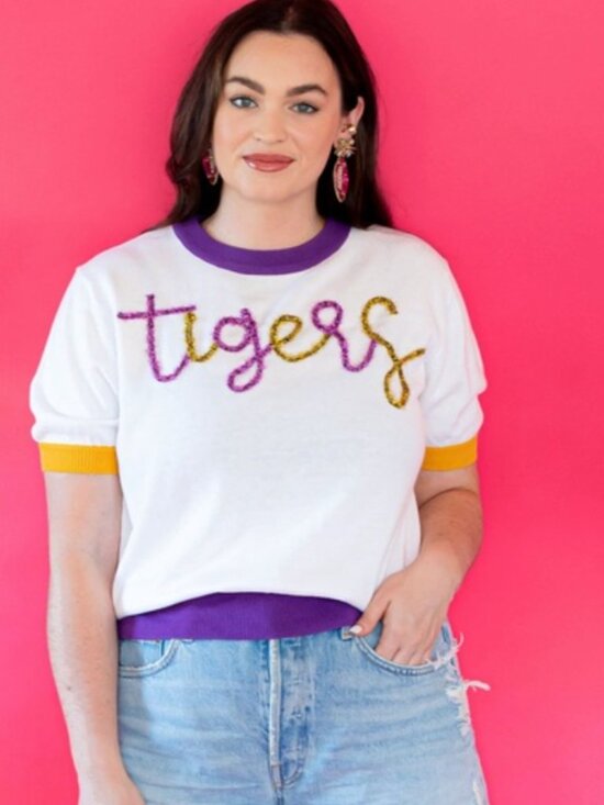 Queen Of Sparkles Tigers Sweater - Picture 2 of 5